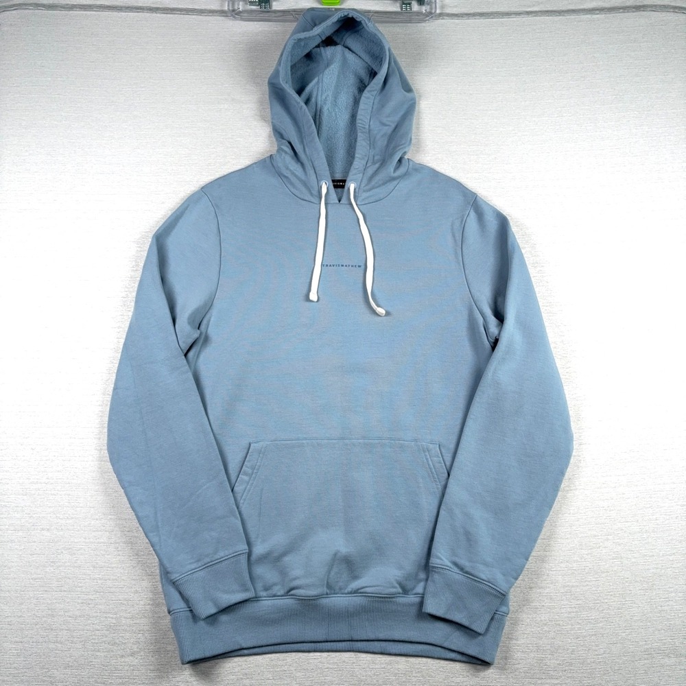 Travis Mathew Coastal Cloud Hoodie Mens Size M Blue Pullover